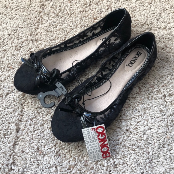 BONGO Shoes - NWT!!!! Bongo Lace Black Ballet Flats!